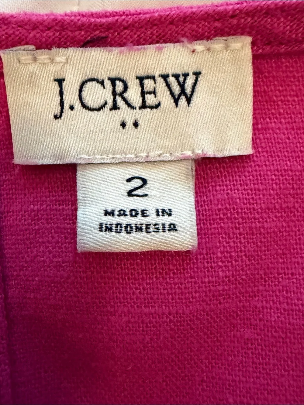 J. Crew Fuchsia Pink Sleeveless Midi Dress